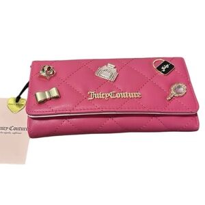 NWT Juicy Girls Only Slim Flap Clutch Free Love $42